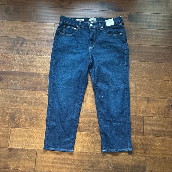 NWT Universal Thread Mid Rise 80s Slim Fit Denim Jeans Dark Wash Womens 16 short - Picture 1 of 9